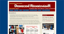 Desktop Screenshot of debreceniregisegvasar.hu